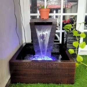 S19 Mouth Feng Shui 2x2 Water Pond Fountain Kolam Air Sandstone Garden Water Feature 风水流水喷泉瀑布池 Fish Waterfall Home