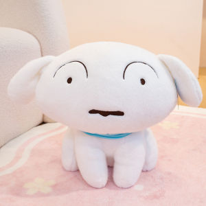 Genuine Crayon Shin-chan Doll Nohara Shiro Plush Toy Dolls Cute Girls Boys Sleeping Companion White Dog Dolls Birtday Christmas Gift Toy