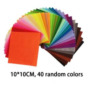 20pcs Kids DIY Felt Craft Sheets - Assorted Colors Non-woven Fabric for Handmade Sewing