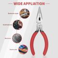 Needle Nose Pliers, 5 Inch, Needle Nose Pliers Set, 5 Pack, Small Needle Nose Pliers, Long Nose Pliers with Side Cutter, Spring Loaded Jewelry Needle Nose Pliers for Cutting and Bending Wire. 