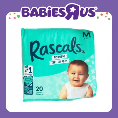 Rascal + Friends Premium Tape Diapers Medium (6-11 kg) 20 Pieces