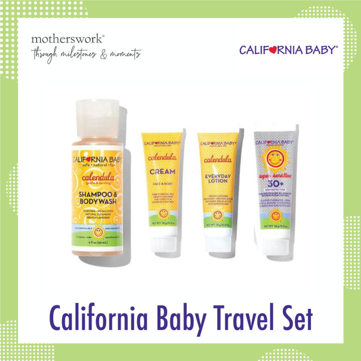 California Baby Travel Set Contains Calendula Shampoo Bodywash