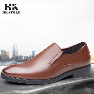 Giày tây nam trơn đơn giản 💖 HKSTORE 💖 da bò thật 100% hàng đẹp da xịn kiểu dáng đơn giản lịch lãm thích hợp quần tây nam.