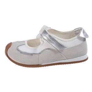 Sepatu Sneakers Wanita Sandal Beige Blue Yellow 36-40 Korean Kekinian Bahan Suede Dan Canvas DG6093