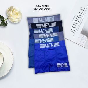 6Pcs Boxer SPACH Men M018 Seamless Motif / CD Pria Dewasa / Motif Polos Garis / Warna Random / Tulisan Men
