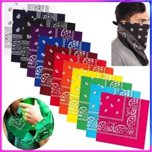12Pcs Pack Novelty Fashion Bohemian Print Paisley Cowboy Bandana Favor Scarf Headband Handkerchiefs