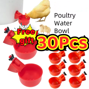 【30pcs】Chicken Water Drinker Bowl/Automatic Poultry Chicken Water Drinker Cup/Feeder for Duck Goose