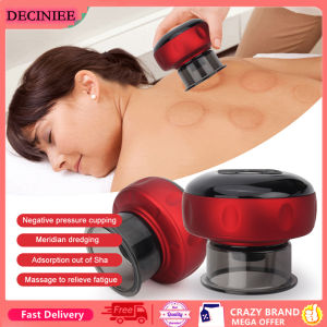 DECINIEE Cupping Massage Device Wireless Gua Sha Vacuum Suction Cups Massage Negative Pressure MagneticTherapy Body Scraping Cupping