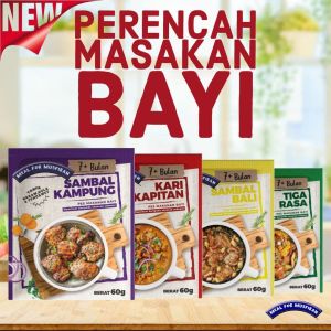 PERENCAH MASAKAN BAYI - MEAL FOR MUSFIRAH Pes Masakan Baby Buttermilk Tiga Rasa Kari Kapitan Sup Klasik Nasi Goreng/Baby Paste