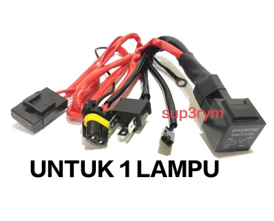 Kabel Relay set Lampu HID Projie Projector Biled LED H4 Motor Mobil