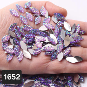 (20 hạt) Hạt nhựa lấp lánh ánh AB hình mắt ngựa vảy cá sấu size 7*15mm nguyên liệu làm đồ thủ công . Nguyên liệu DIY