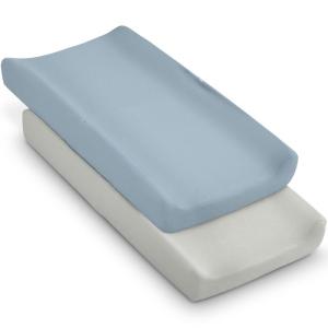 2Pcs/set Diaper Changing Pad Cover Nappy Changer Cushion Sleeve for Baby with Elastic for Most Changing Tables
