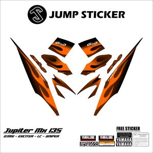 Stiker striping jupiter mx 135 old grafis variasi 002