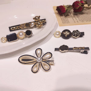 5 Pcs/set Retro Bear Hairpins Korean Girl Bangs Pins Pearl Bobby Pins Side Clips Summer Fashion Hair Accessories