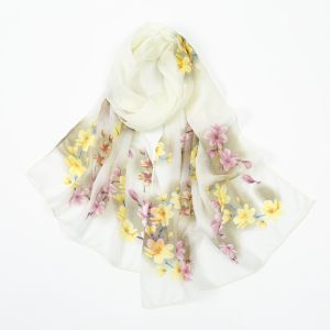 SIXIS In ấn Khăn lụa Khăn quàng tóc và băng đô Khăn choàng đầu Hijab Foulard Bandana Chất lượng cao Cổ điển Khăn quàng cổ Phụ nữ
