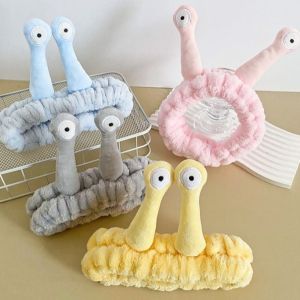 HENLI Fluffy Snail Headband Cartoon Elastic Plush Hairband Cute Headband Hair Hoop Female