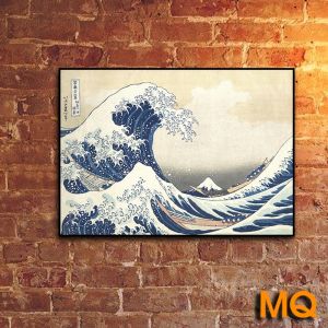 Tranh Bức Sóng Nhật Bản - Tranh Nhật Cổ Có Khung Viền Nổi-Tranh Treo Tường