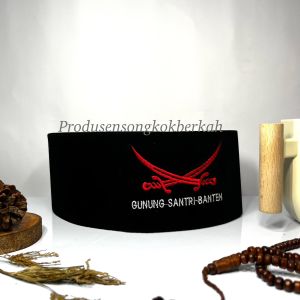 PROMO!!! peci songkok hitam Gunung Santri Banten tinggi Normal (9 cm) + Ada Dus Setiap Peci