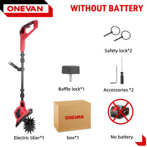 ONEVAN Electric Tiller Cultivator 36000RPM Cordless Electric Scarifier Lithium Battery Tiller Cultivator Garden Tool For Makita 18V Battery