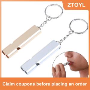 【ZTOYL】 Hợp kim nhôm khẩn cấp Survival còi cắm trại ngoài trời Đi Bộ Đường Dài công cụ W Keychain