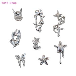 💕 YoYo Shop 💕 5Pcs Pack Nail Nail Art Decor Vintage Pentagram Star Nail Drills Nail Patch Nails Decor Heart Manicure Design Accessory