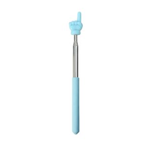 ALLLUCK Stainless Steel Teaching Pointer Macaron Color Soft Finger Design Teaching Stick INS Retractable Reading Sticks Gift