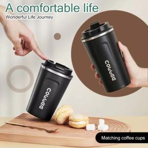 380ML/510ML Coffee Mug Travel Insulated Coffee Cup with Leakproof Lid Vacuum Insulation Stainless Steel for Hot and Cold Water