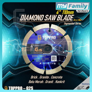 TOPPRO G2S Diamond Saw Blade 4 105mm Wet Dry Medium Grade Concrete Material Concrete Roof Tile Brick Granite