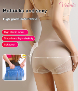 Slender Waist Tummy Control Hip Lifting Silky Underwear High Waist Tummy Control Silky Underwear Breathable Shapewear Panties  Pants