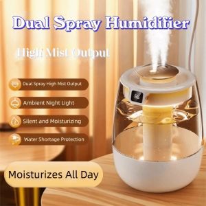 NEXASHOP 2.2L Capacity Digital Display Humidifier White Color Digital Display Dual Mist Humidifier With Diffuser Skin Care Humidifier Skin Care