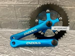 Gir Gear Crank 44T Single Speed BB As Kotak Sepeda Lipat Minion Bmx Exodus