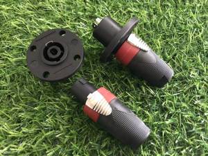 สปิกคอนตัวผู้+ตัวเมีย (ราคาต่อแพ็ค 2 ชุด) สปิกคอน(ตัวผู้สีแดง 2 ตัว+ตัวเมียกลมดำเกรดดี 2 ตัว) วัสดุเกรดดีทนความร้อน สวยแข็งแรงได้มาตรฐาน