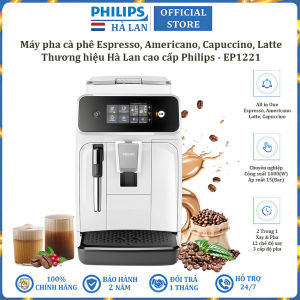 Máy pha cà phê Espresso Americano tự động và Capuccino Latte Philips EP1221/69 - Công suất 1400W - Bảo Hành 12 Tháng