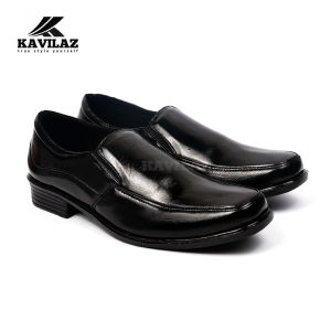 KAVILAZ true style yourself Sepatu Pantofel Hitam Pria Formal Kantor Slip on Leather kode Z6