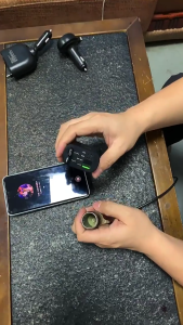 M14 3 Port Car Charges Retractable Cable 70cm Fast Charging 180 Degree Rotatable Head Small Safety Protection for Auto