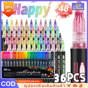 LVYIMAO ⭐ 12/24/36 ปากกาสีน้ำหัวปากกามายากล หัวขนาดกะทัดรัด + หัวเกลียวขนาดเล็ก ปากกาสีน้ำ สีสดใส ปากกาสีน้ำคุณภาพสูงสำหรับนักเรียน   [เริ่มต้นของขวัญโรงเรียน]