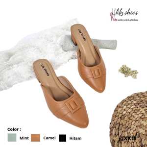LILY SHOES - Amara Big Heels Mules Wanita Real Pict Casual Trendy Berkualitas