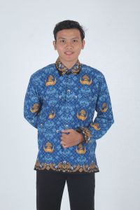 BATIK KORPRI PRIA FURING MOTIF TERBARU M L XL XXL XXXL ASTINA Ada Sepon Bahu dan Saku Dada Kiri