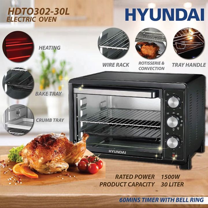 HYUNDAI 30Litre 1500Watt Electric Oven HDTO30220L Brand KOREA 12 Months Local Warranty
