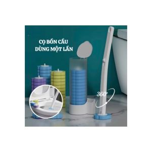 Bộ cọ vệ sinh nhà tắm dùng một lần gắn tường cây cọ chà vệ sinh toilet xoay 360 độ
