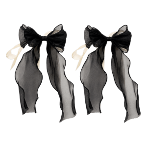 DJRGS 2PCS Non Drilled Bow Curtain Tie Mesh Shiny Home Decor Curtain Tieback Multi-Color Decorative Rope Curtain Holders Bedroom