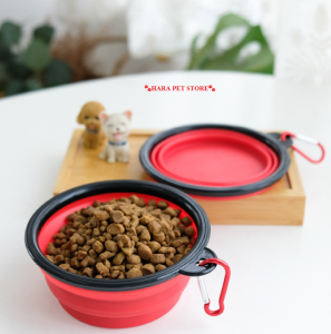 Chén ăn cho Chó Mèo đi du lịch có thể xếp gọn tiện lợi (mẫu mới) - Hara Pet Store