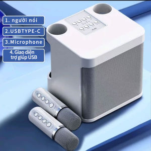 Loa Karaoke Mini Bluetooth YS-203 Tặng Kèm 2 Mic Không Dây Có Thể Đổi GiọngTrọng Nhỏ Gọn Tiện Lợi Dễ Sử Dụng