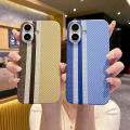 Carbon Fiber Kevlar Pattern PC Armor Case Shockproof Retro Lines Cover Business And Luxury iPhone 16 15 14 Plus 13 12 11 Pro Max. 