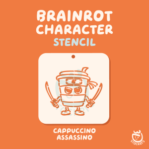 [SG Local] Buy 1 Get 1 FREE! | Brainrot Character Stencils | Easy Drawing for Kids | 3D Printed PETG