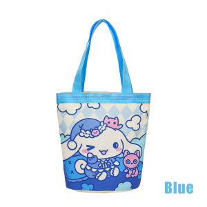 New Kukatoon Lomi Bucket Carrying Girl Heart Mommy Bento Bag for Work Small Bag Childlike Graffiti Canvas Bag Cute Illustration Sanrio Tote Bag Cute Printing Shoulder Bag Outdoor Portable Handbag Cartoon Student Canvas Bag Shopping Bag
