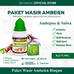 Obat Ambeien Wasir Ambeyen Luar Dalam Herbal Ambejoss dan Salep Salwa De Nature Anus Keluar Benjolan Ambien Dewasa Anak Ambein Bumil Dan Busui