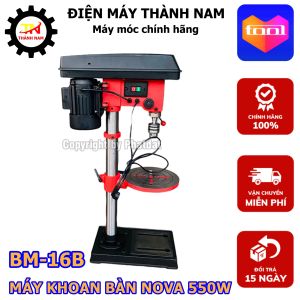 Máy Khoan Bàn NOVA BM-16B - Công Suất 550W - Khả Năng Kẹp Mũi Tối Đa 16mm Có Thể Nâng Cấp Lên - Bảo Hành 12 Tháng