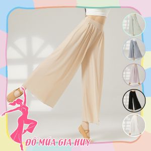 Quần múa Trung Hoa quần múa đương đại quần thun lưới ống suông rộng 2 lớp MQ03