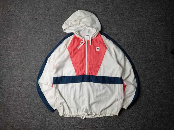 Jaket Vintage Colorblock Ada Hoodie Thrift Second Pria Wanita